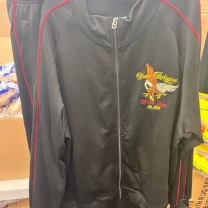 True Religion Black Jacket with Red Piping